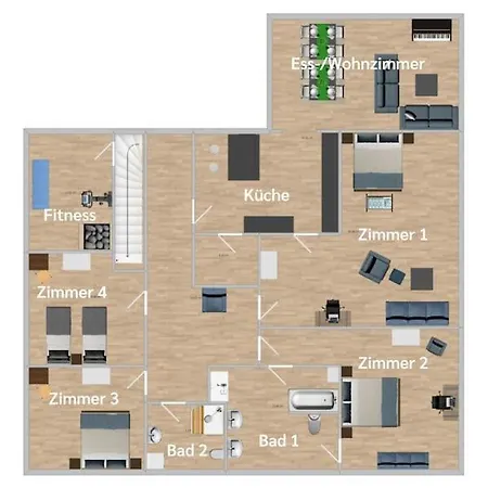 Apartment Oma Lina Haus - 4 Sz 2 Baeder Grosser Garten Und Infrarot-sauna *